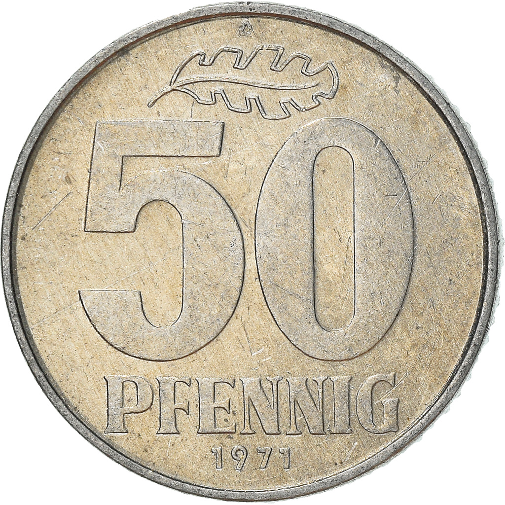 Coin, GERMAN-DEMOCRATIC REPUBLIC, 50 Pfennig, 1971, Berlin, , Aluminum