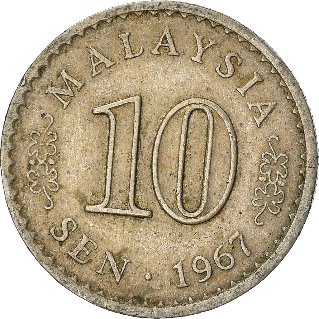 Coin, Malaysia, 10 Sen, 1967, Franklin Mint, , Copper-nickel, KM:3
