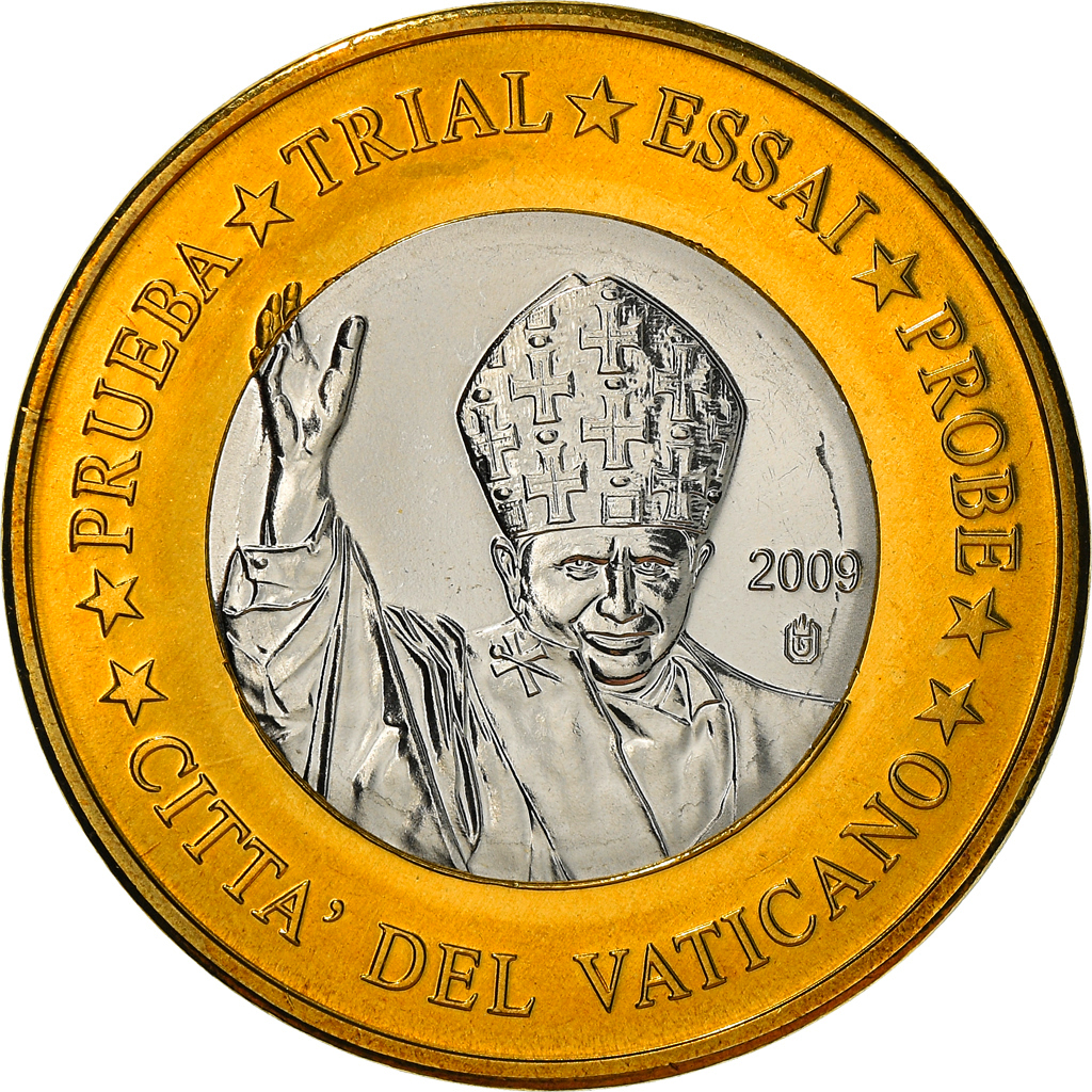 Vatican, Medal, 1 E, Essai-Trial Benoit XVI, 2009, unofficial private coin