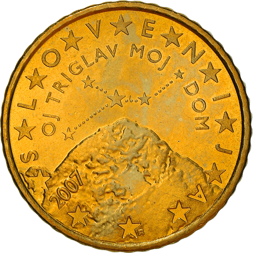 Slovenia, 50 Euro Cent, 2007, Vantaa, , Brass, KM:73