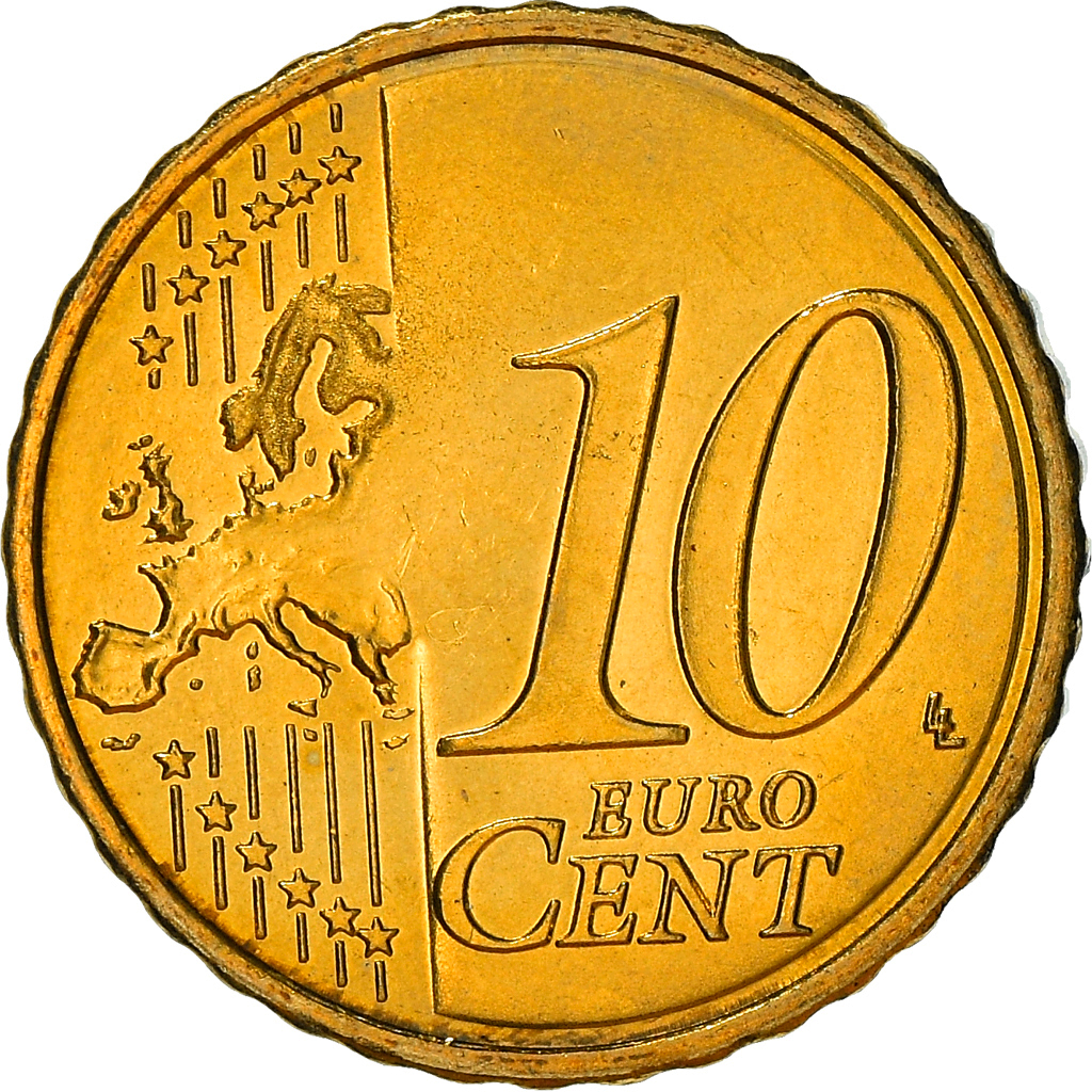 Coin, Cyprus, 10 Euro Cent, 2008, , Brass, KM:81