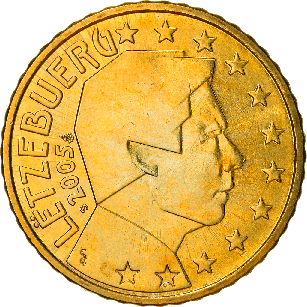 [#381948] Luxemburg, 50 Euro Cent, 2005, Utrecht, UNZ+, Messing, KM:80