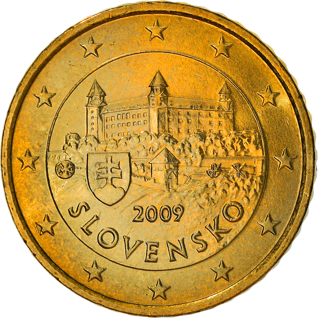 Slowakei, 50 Euro Cent, 2009, Kremnica, VZ+, Messing, KM:100