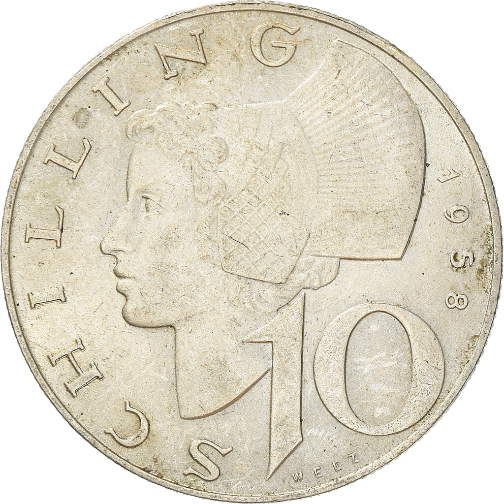 Coin, Austria, 10 Schilling, 1958, Vienne, , Silver, KM:2882