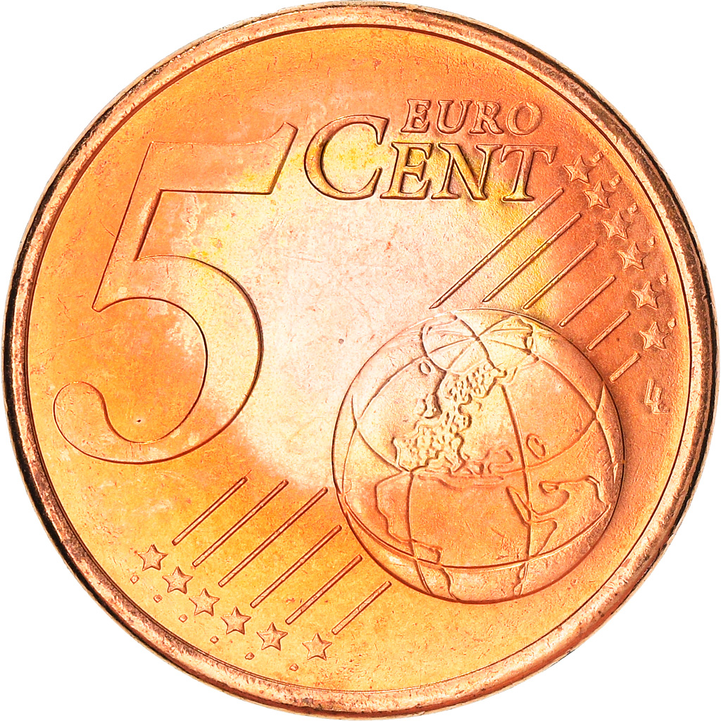 Frankreich, 5 Euro Cent, 2010, Paris, SS+, Copper Plated Steel, KM:1284