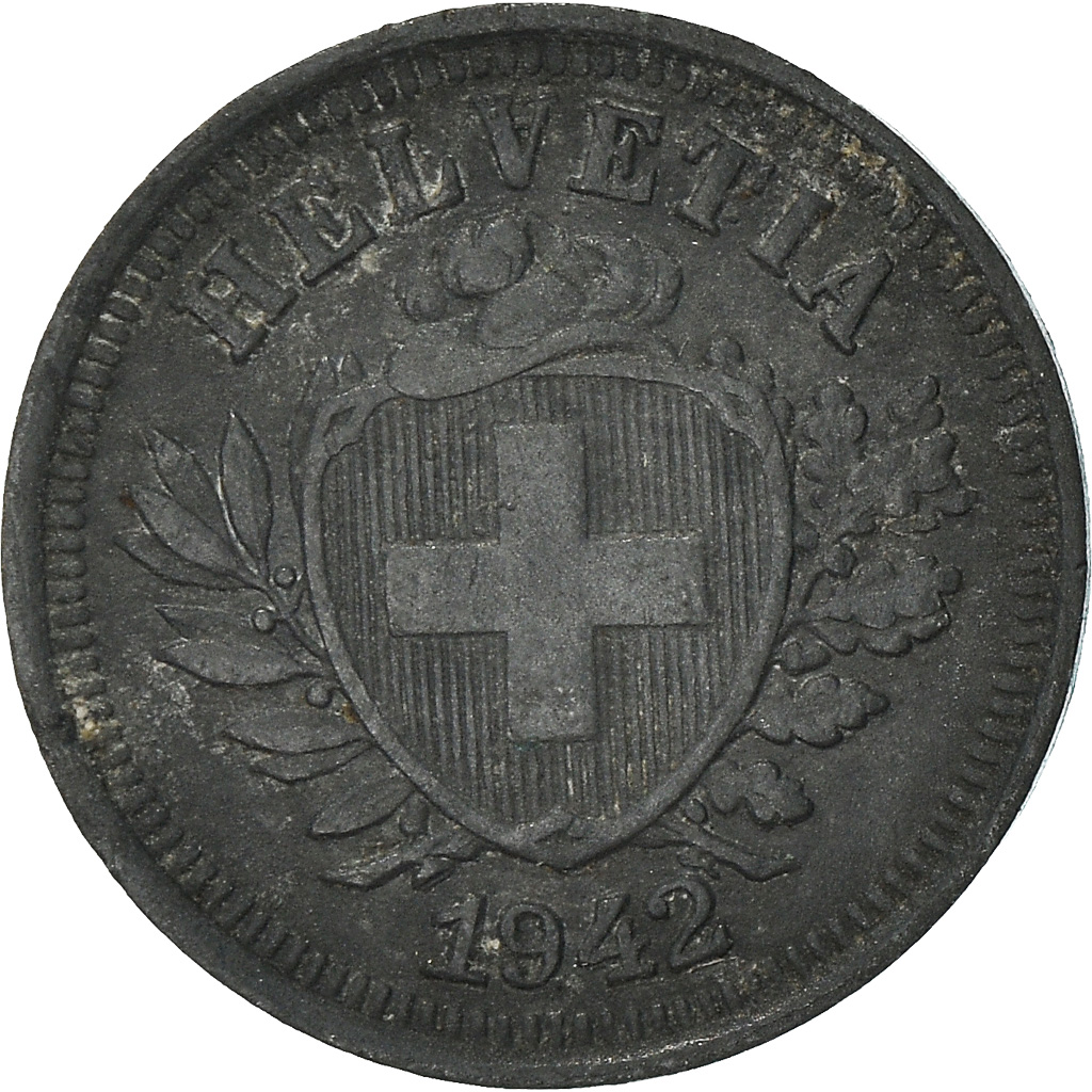 Coin, Switzerland, Rappen, 1942, Bern, , Zinc, KM:3a
