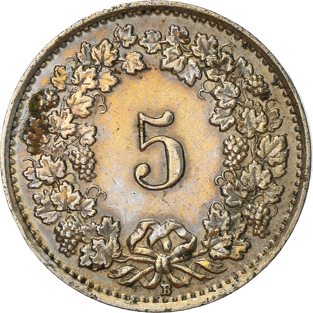 Coin, Switzerland, 5 Rappen, 1943, Bern, , Copper-nickel, KM:26