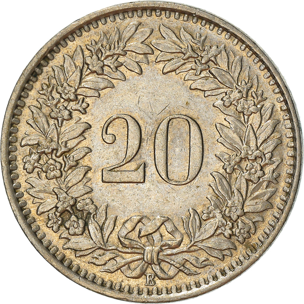 Coin, Switzerland, 20 Rappen, 1964, Bern, , Copper-nickel, KM:29a