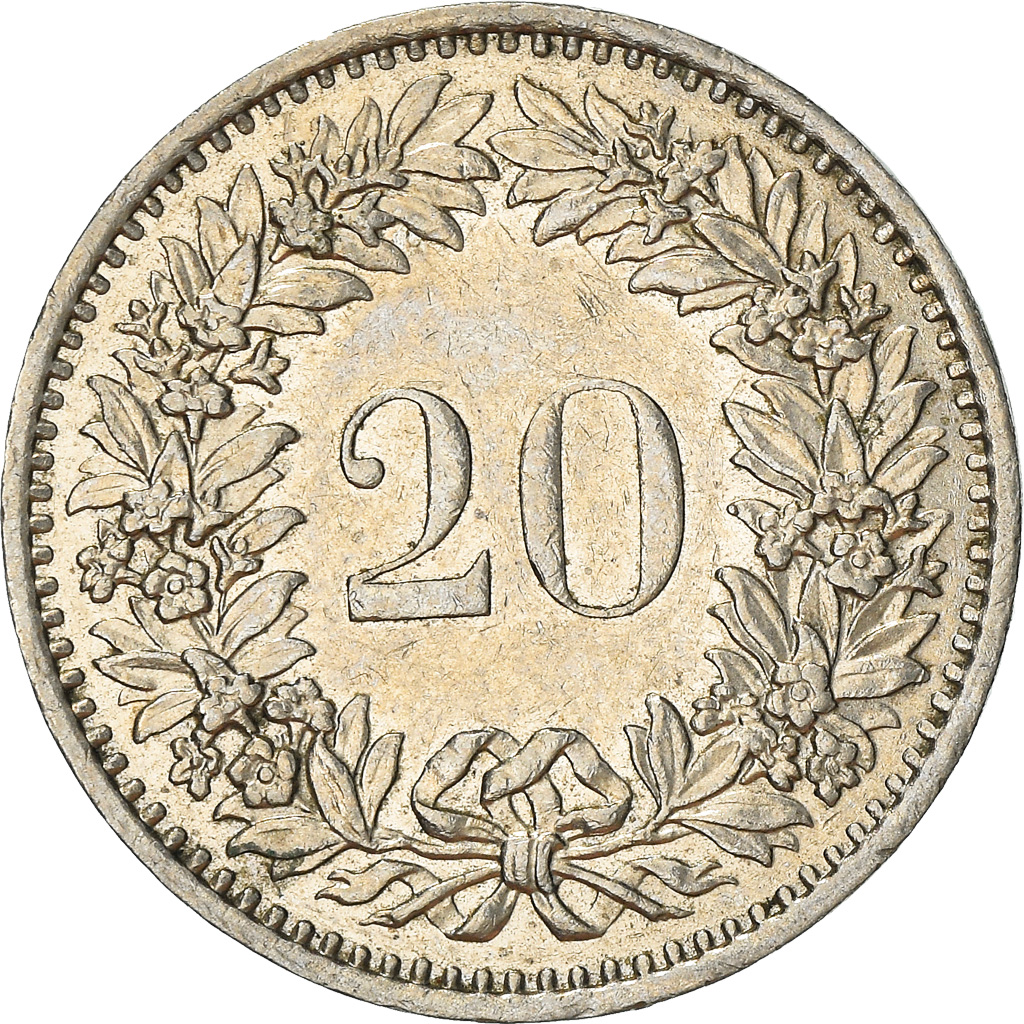 Coin, Switzerland, 20 Rappen, 1978, Bern, , Copper-nickel, KM:29a