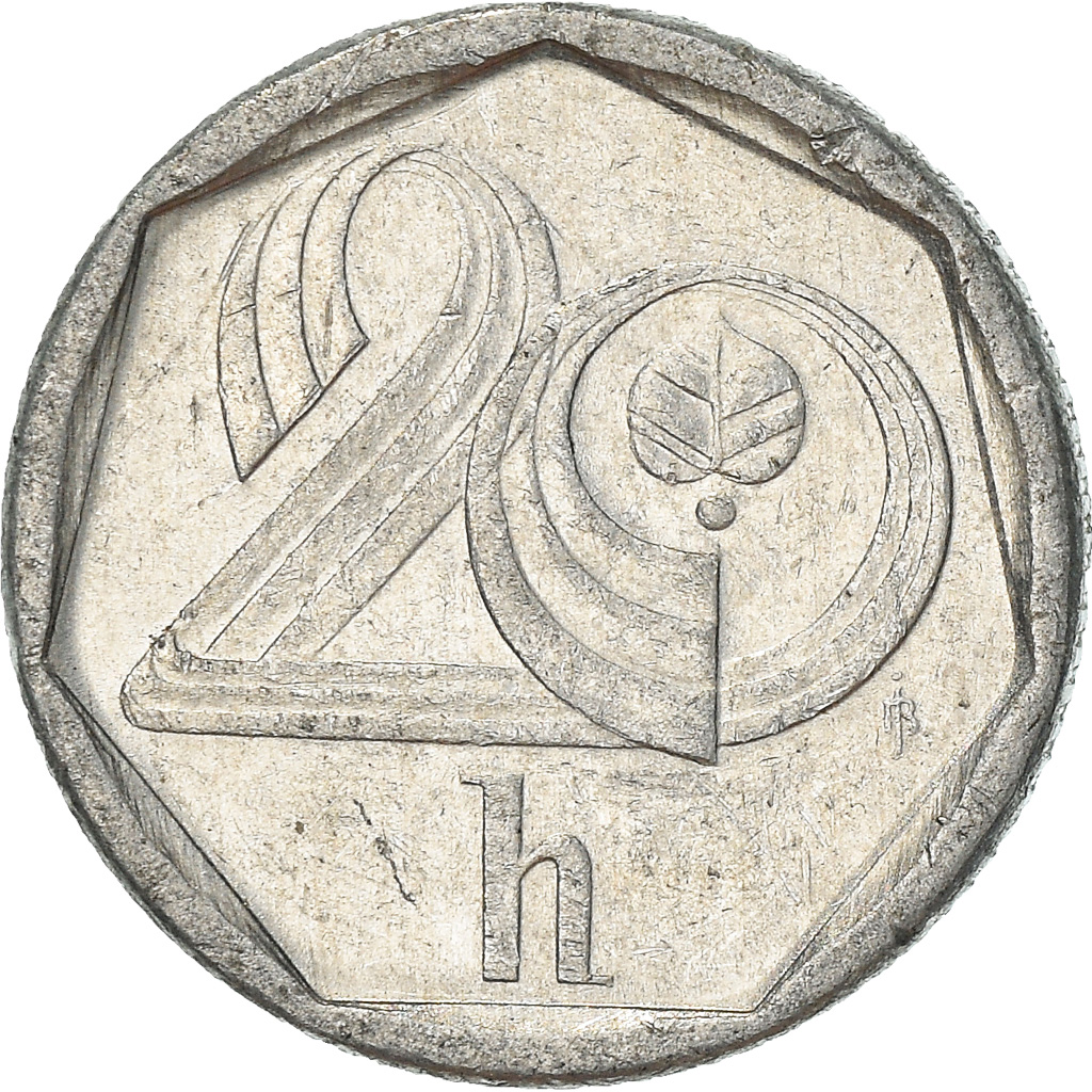 Coin, Czech Republic, 20 Haleru, 1995, , Aluminum, KM:2.1