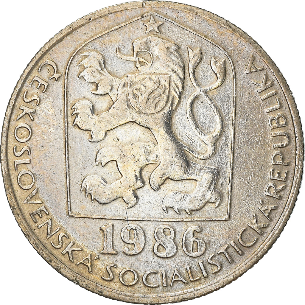 Coin, Czechoslovakia, 50 Haleru, 1986, , Copper-nickel, KM:89