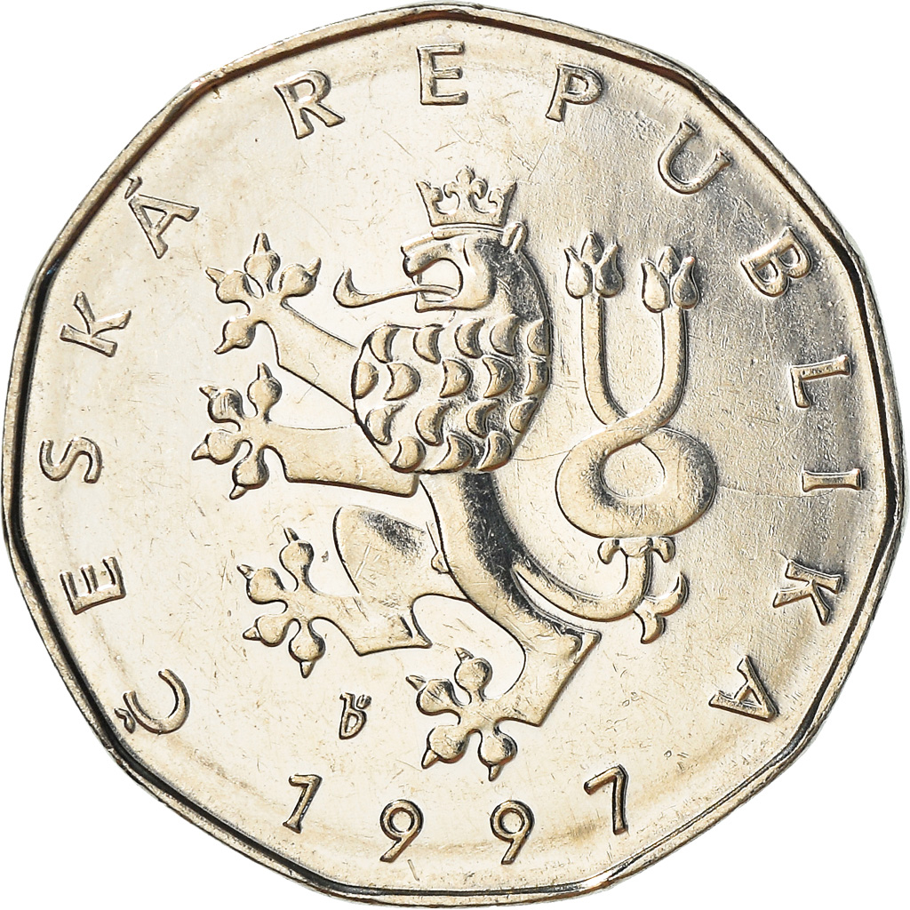 Coin, Czech Republic, 2 Koruny, 1997, , Nickel plated steel, KM:9