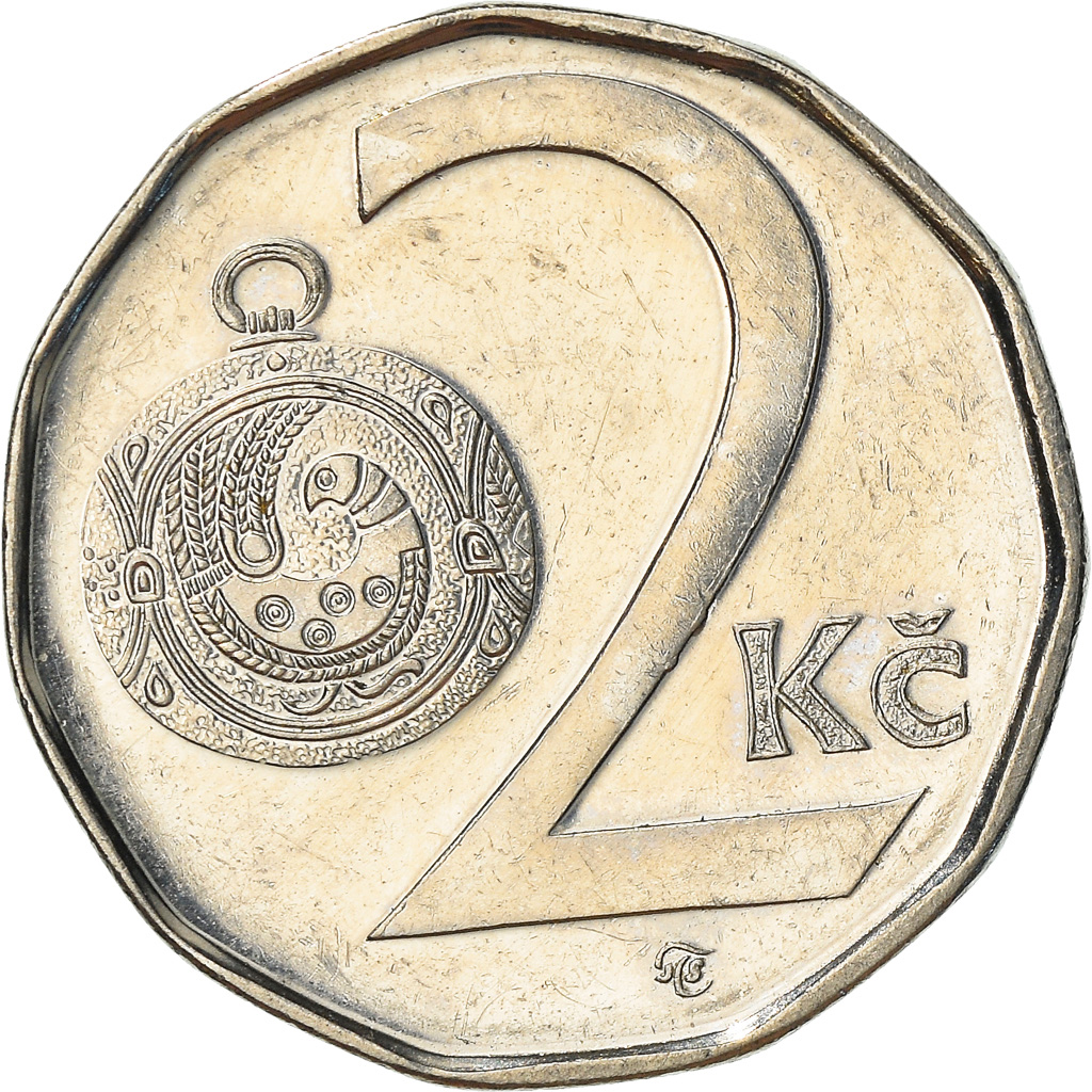 Coin, Czech Republic, 2 Koruny, 2008, , Nickel plated steel, KM:9