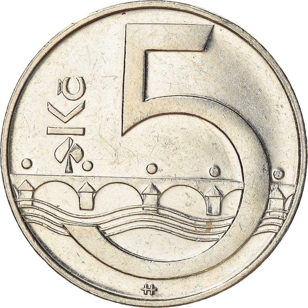 Coin, Czech Republic, 5 Korun, 2006, , Nickel plated steel, KM:8