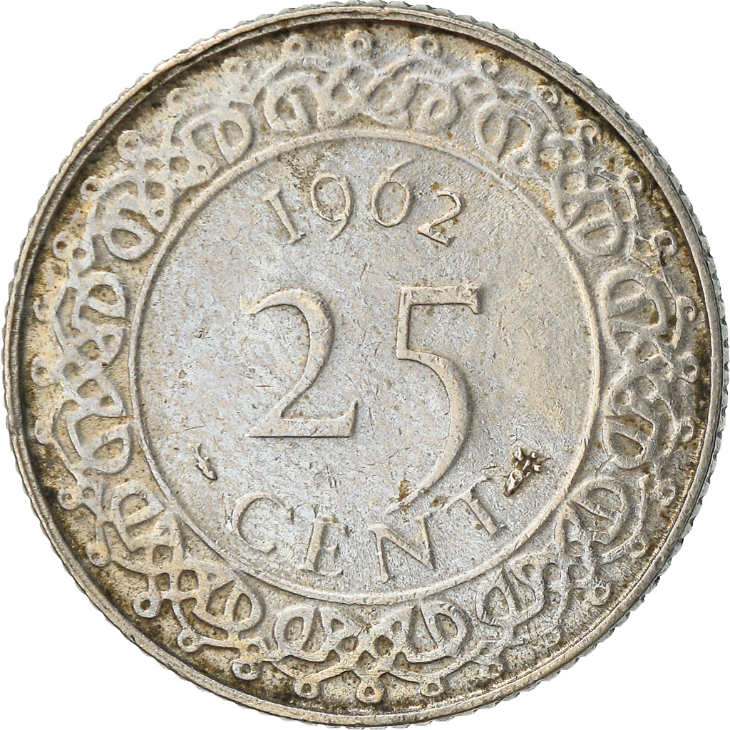 Coin, Surinam, 25 Cents, 1962, , Copper-nickel, KM:14