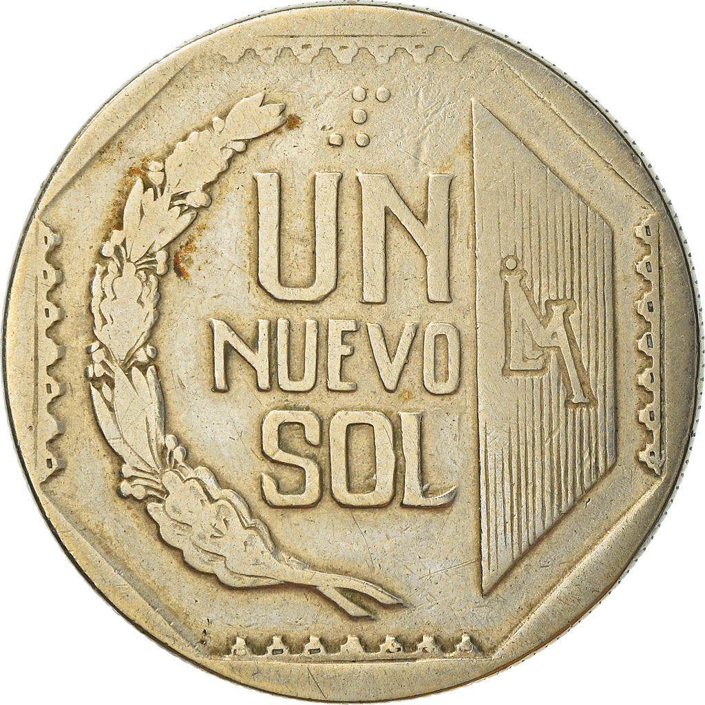 Coin, Peru, Nuevo Sol, 1992, Lima, , Copper-Nickel-Zinc, KM:308.1