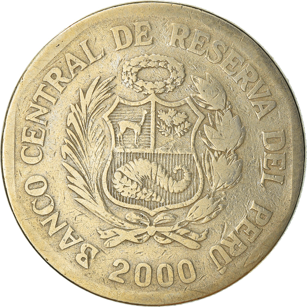 Coin, Peru, Nuevo Sol, 2000, Lima, , Copper-Nickel-Zinc, KM:308.3
