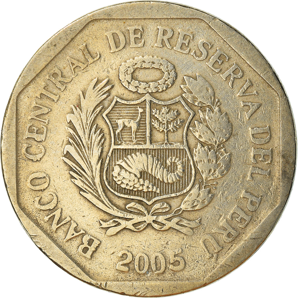 Coin, Peru, Nuevo Sol, 2005, Lima, , Copper-Nickel-Zinc, KM:308.4