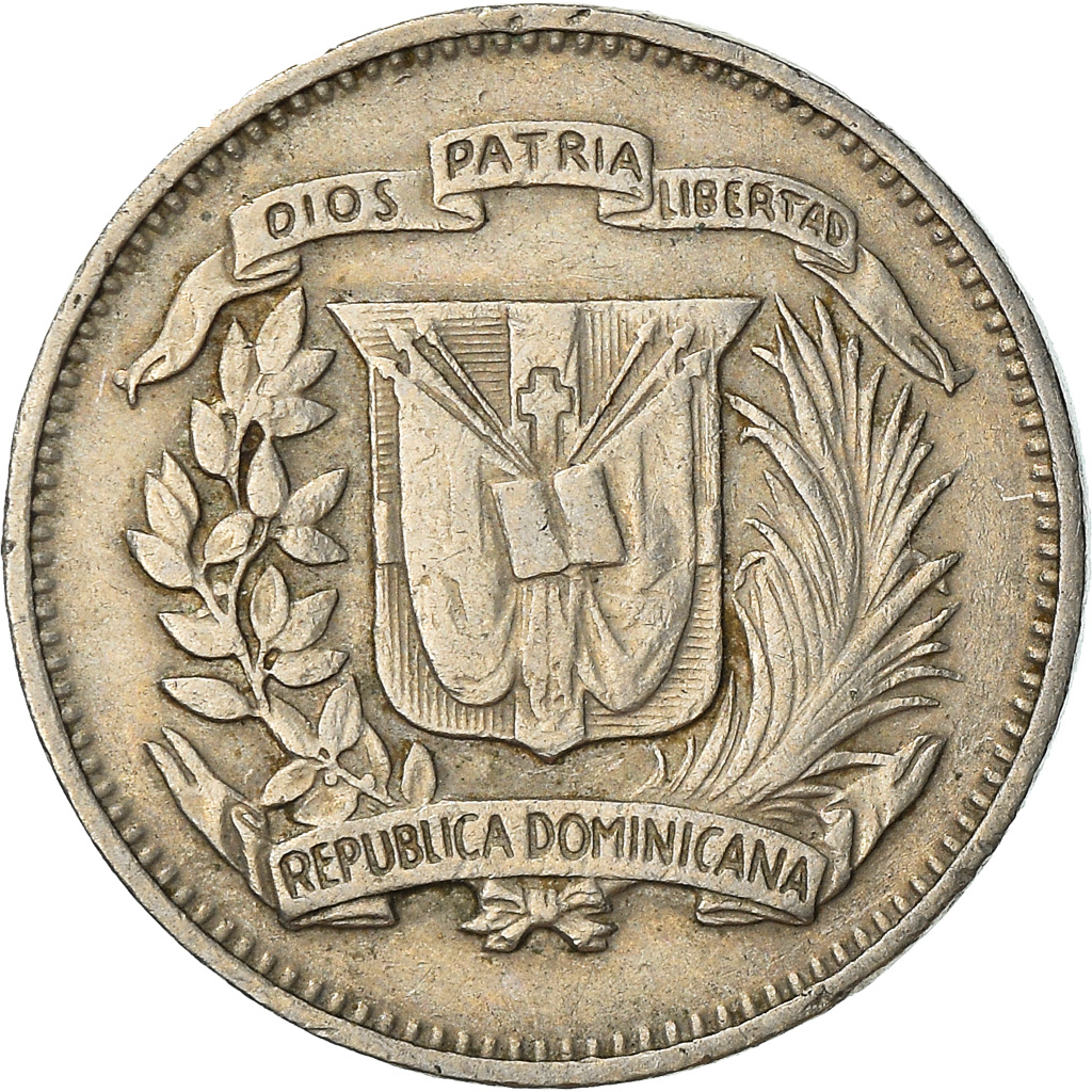 Coin, Dominican Republic, 10 Centavos, 1975, , Coppernickel, KM19a