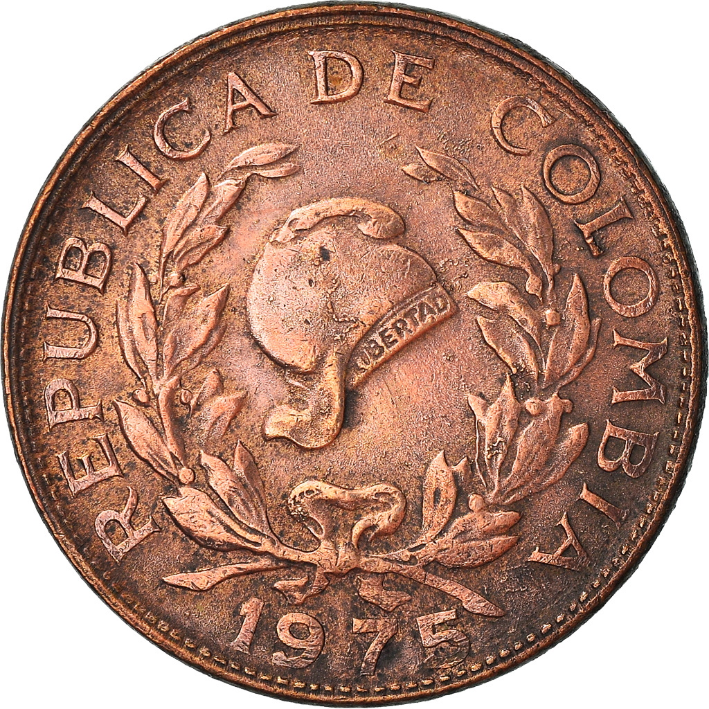 Coin, Colombia, 5 Centavos, 1975, , Copper Clad Steel, KM:206a