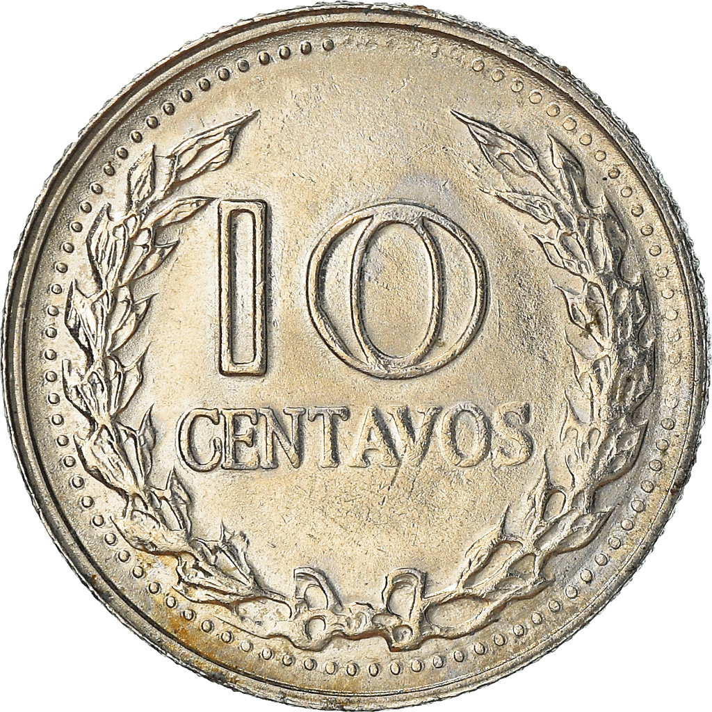 Coin, Colombia, 10 Centavos, 1975, , Nickel Clad Steel, KM:253