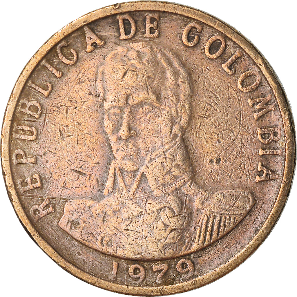 Coin, Colombia, 2 Pesos, 1979, , Bronze, KM:263