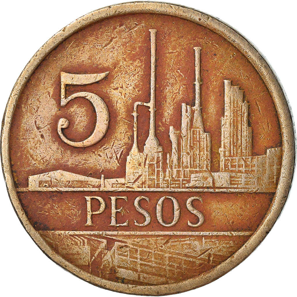 Coin, Colombia, 5 Pesos, 1981, , Bronze, KM:268