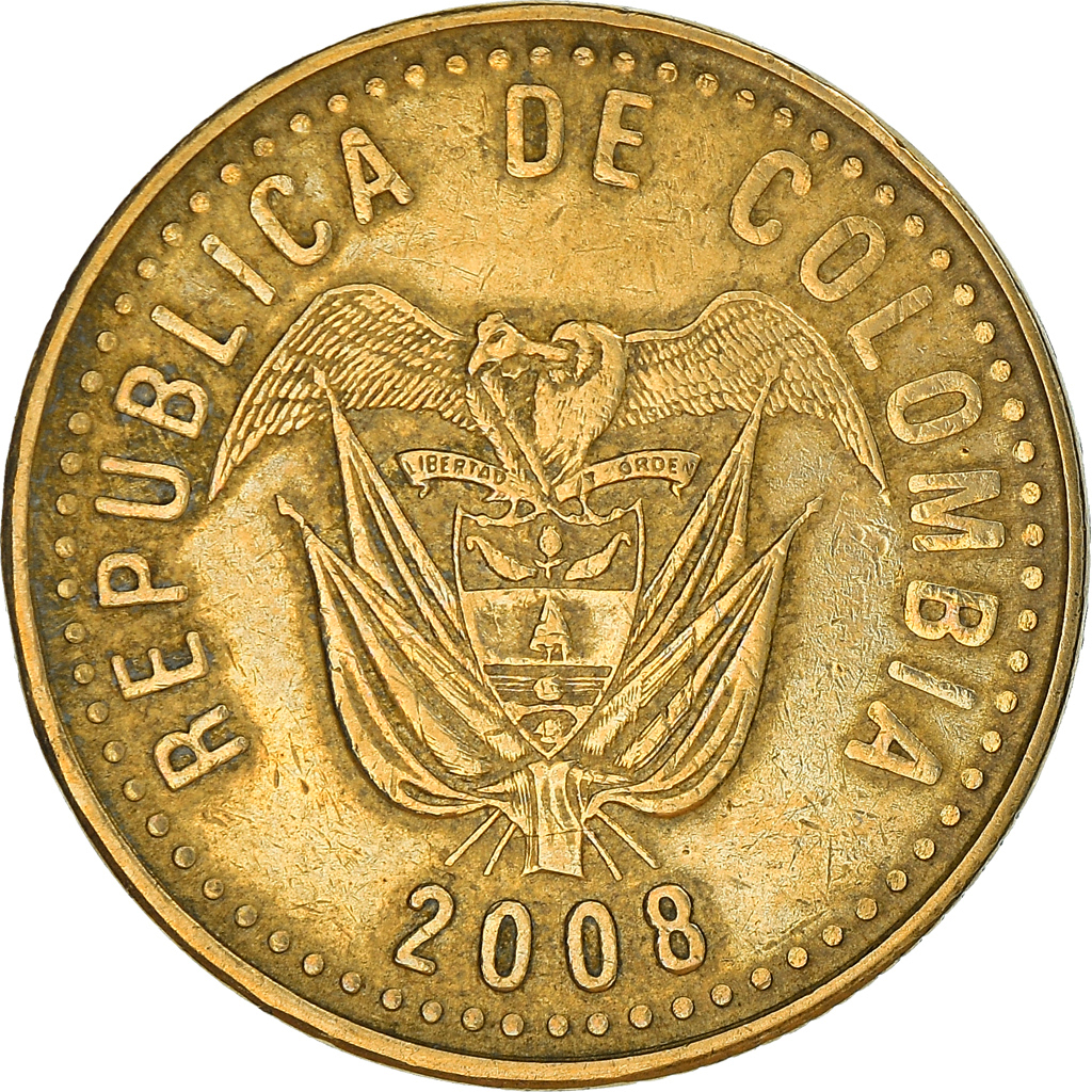 Coin, Colombia, 100 Pesos, 2008, , Aluminum-Bronze, KM:285.2
