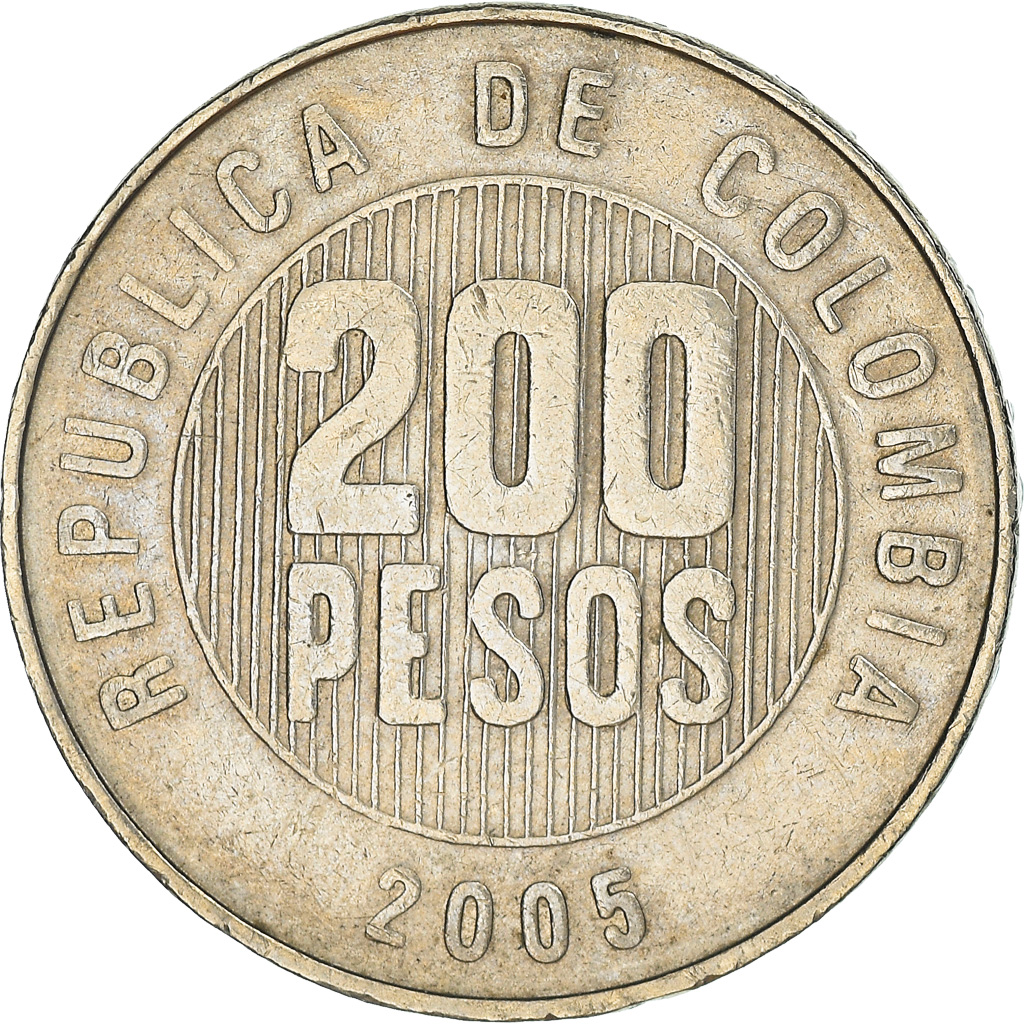 Coin, Colombia, 200 Pesos, 2005, , Copper-Nickel-Zinc, KM:287