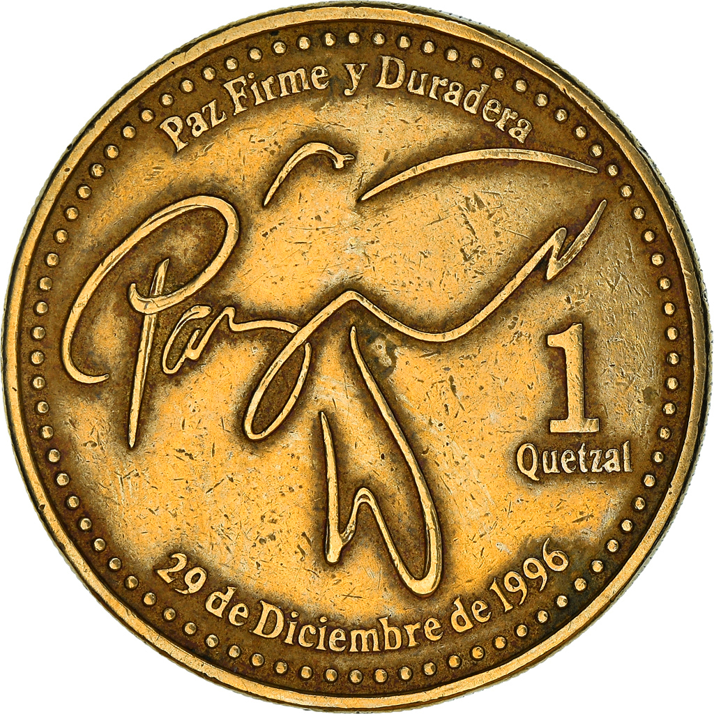 Coin, Guatemala, Quetzal, 1999, , Nickel-brass, KM:284 | North