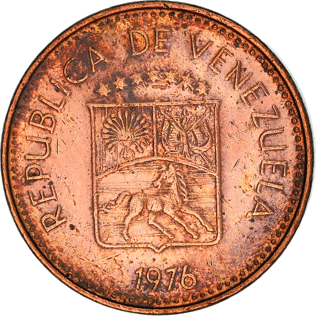 Coin, Venezuela, 5 Centimos, 1976, , Copper Clad Steel, KM:49