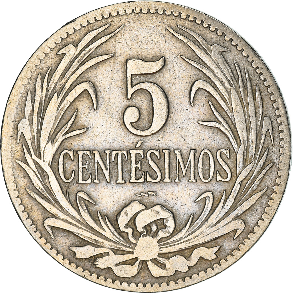 Coin, Uruguay, 5 Centesimos, 1924, Uruguay Mint, Poissy, France, 