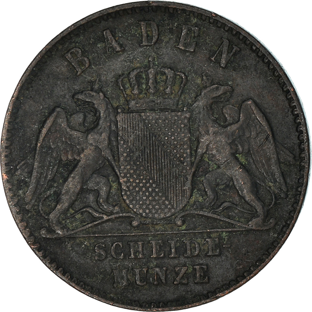 Coin, German States, BADEN, Friedrich I, Kreuzer, 1871, , Copper