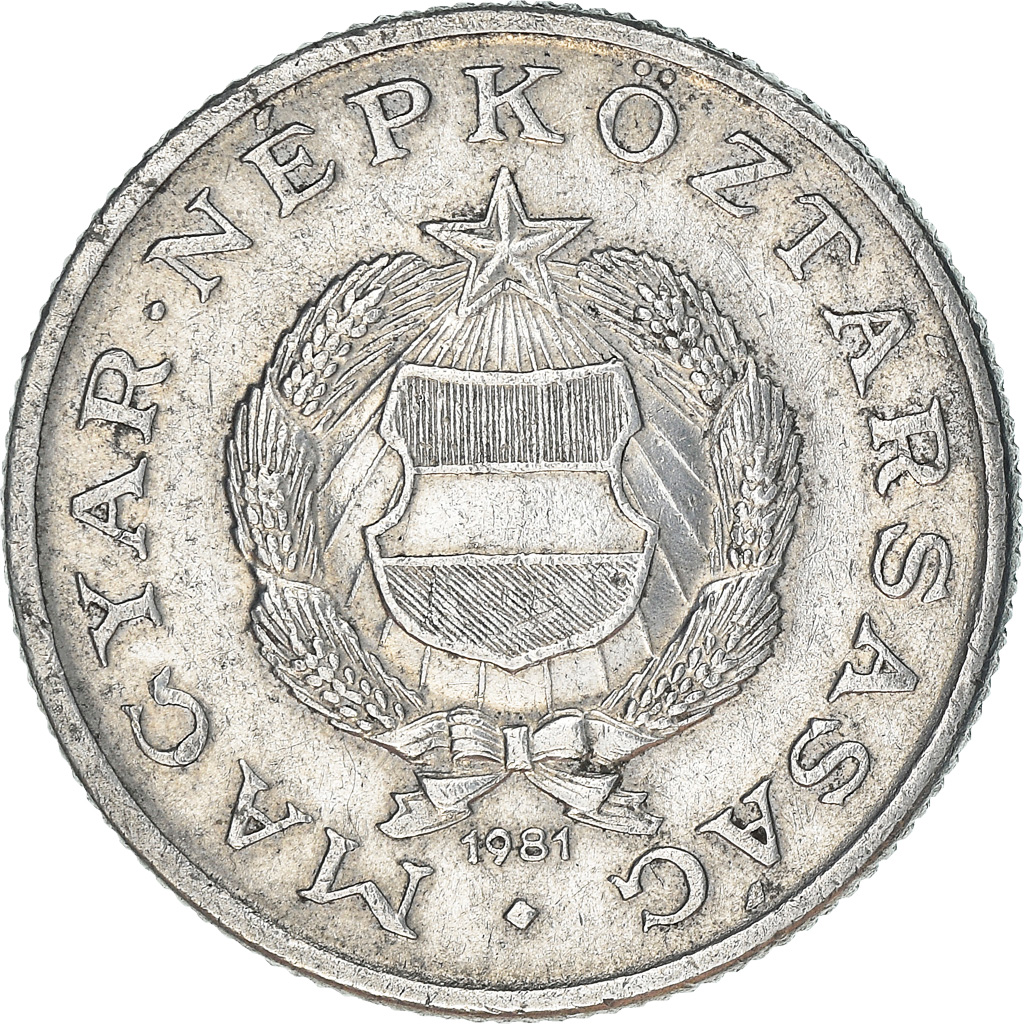 Moneda, Hungría, Forint, 1981, MBC+, Aluminio, KM:575