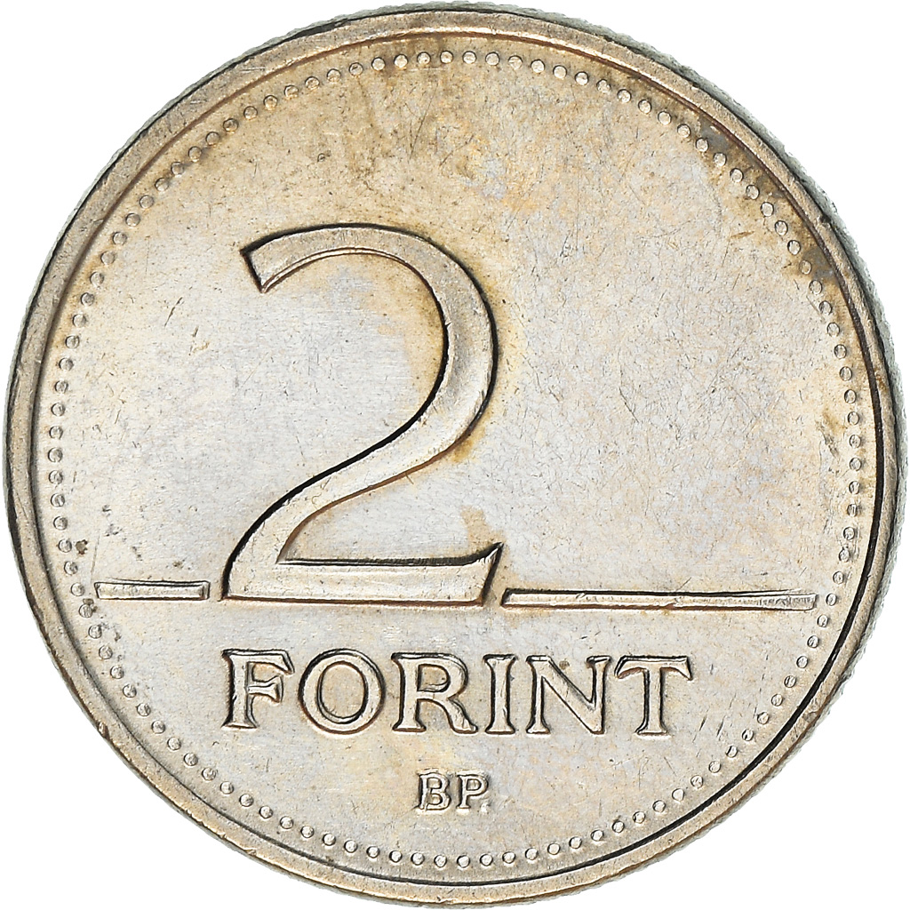 Moneda, Hungría, 2 Forint, 1994, Budapest, MBC+, Cobre - níquel, KM:693