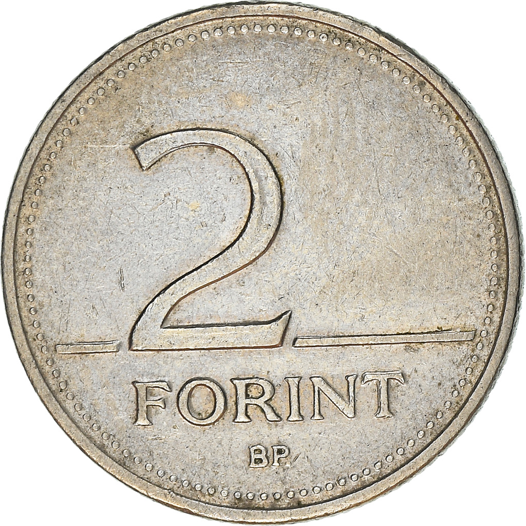 Moneda, Hungría, 2 Forint, 1996, Budapest, BC+, Cobre - níquel, KM:693