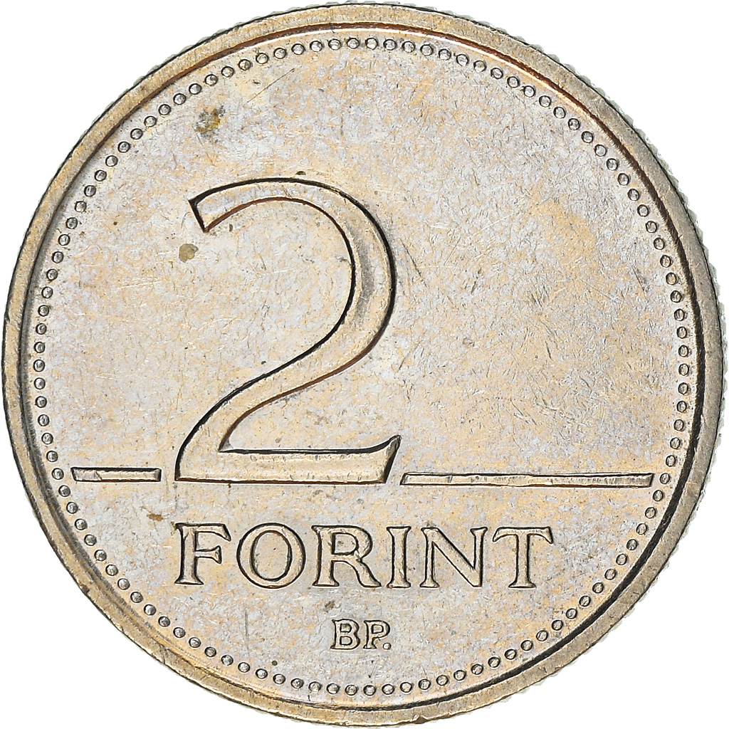 Moneda, Hungría, 2 Forint, 2005, MBC+, Cobre - níquel, KM:693