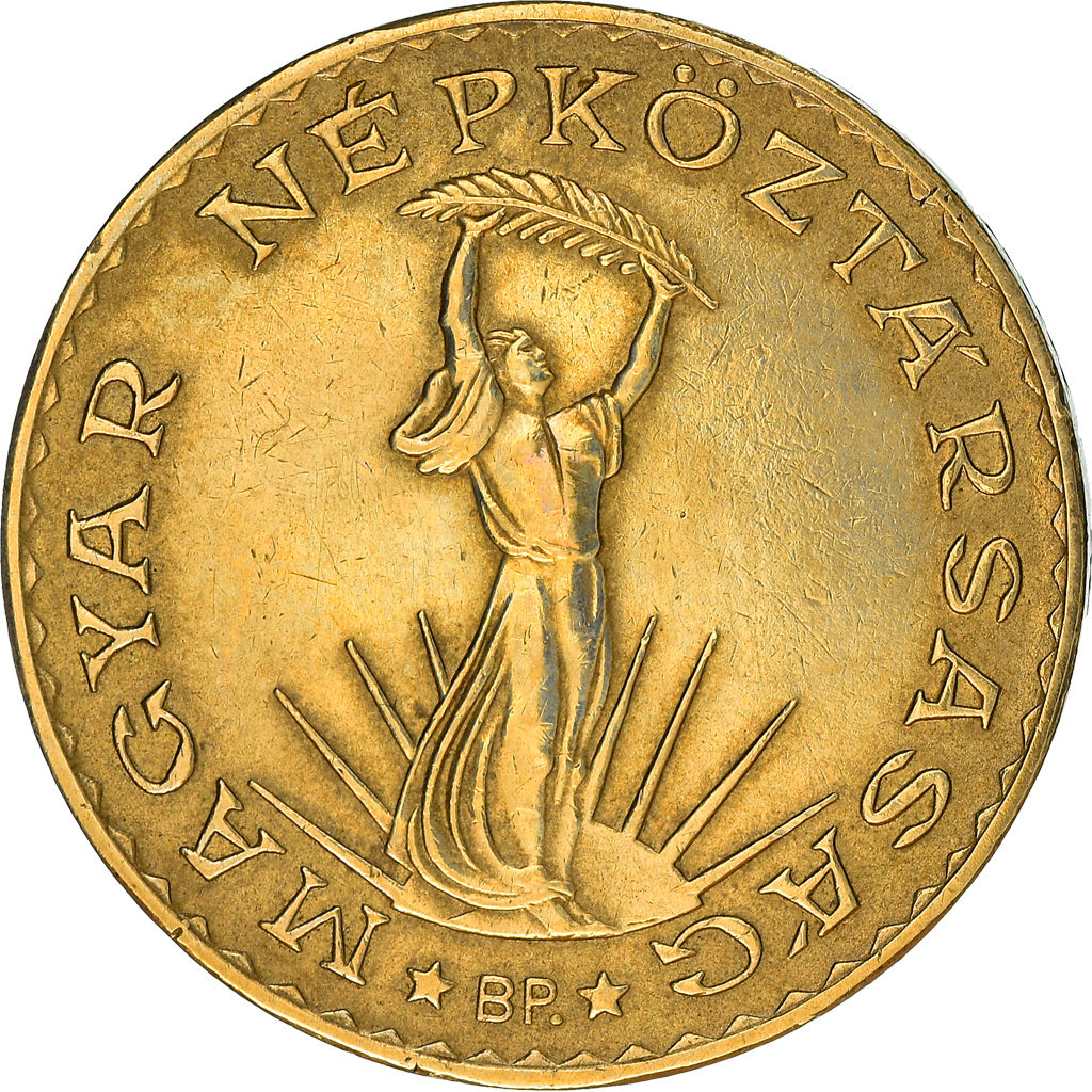 Moneda, Hungría, 10 Forint, 1987, BC+, Aluminio - bronce, KM:636