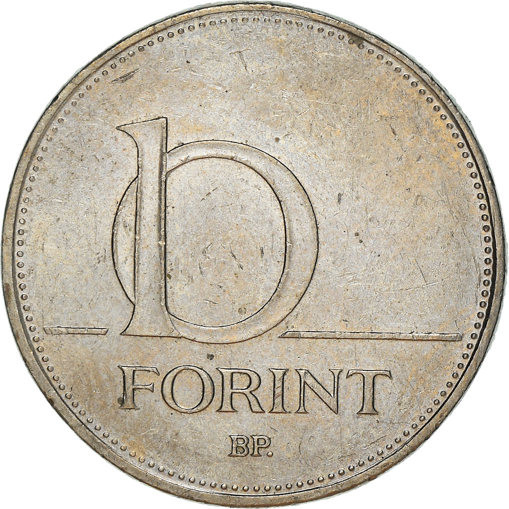 Moneda, Hungría, 10 Forint, 1995, MBC+, Cobre - níquel, KM:695