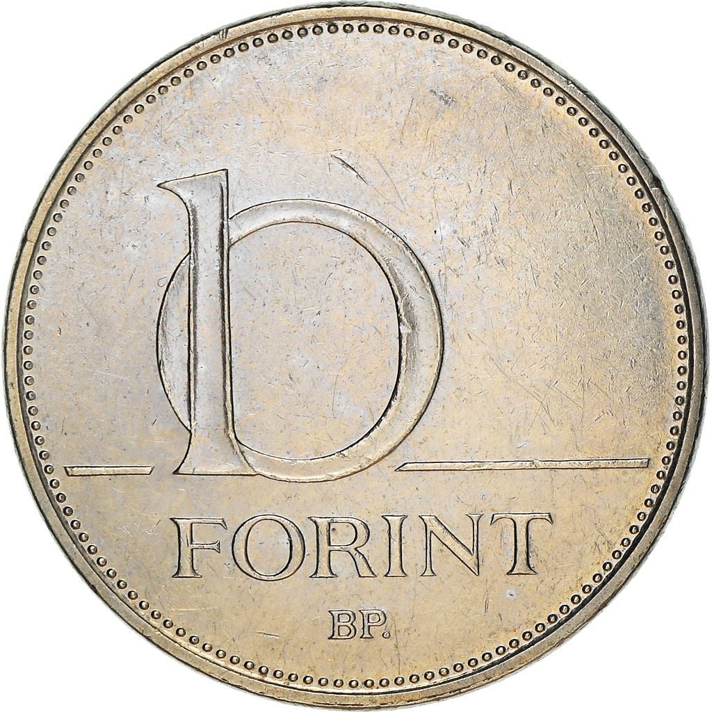 Moneda, Hungría, 10 Forint, 2015, Budapest, BC+, Cobre - níquel, KM:695