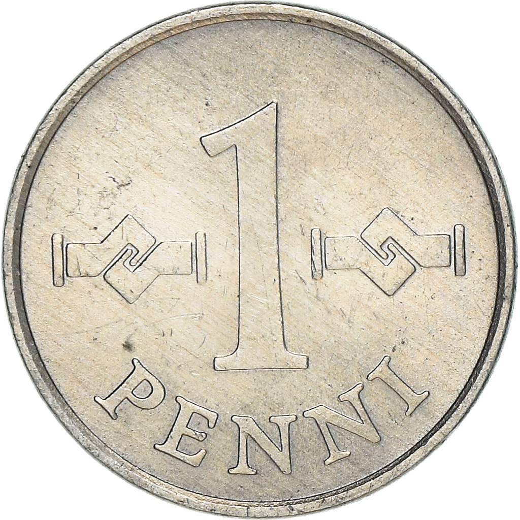 Moneda, Finlandia, Penni, 1976, EBC+, Aluminio, KM:44a