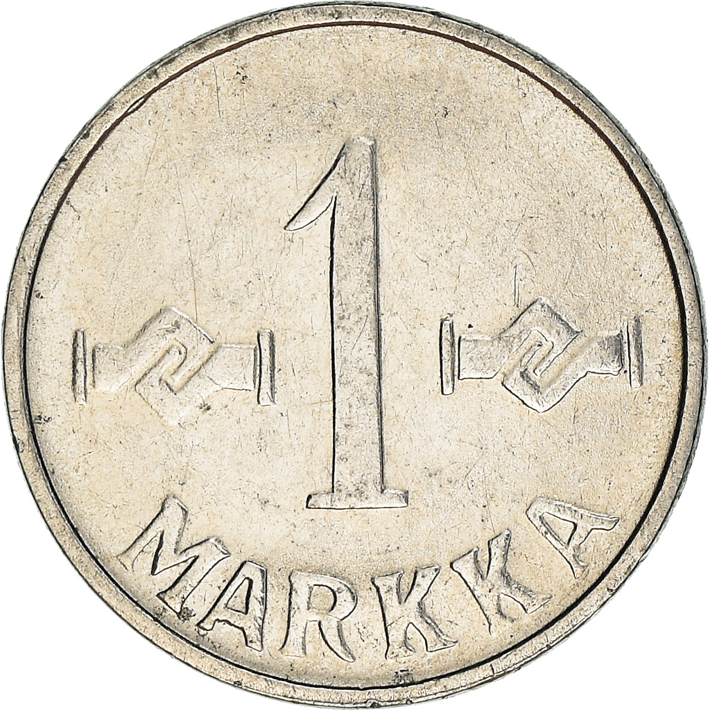 Moneda, Finlandia, Markka, 1957, MBC+, Níquel chapado en hierro, KM:36a