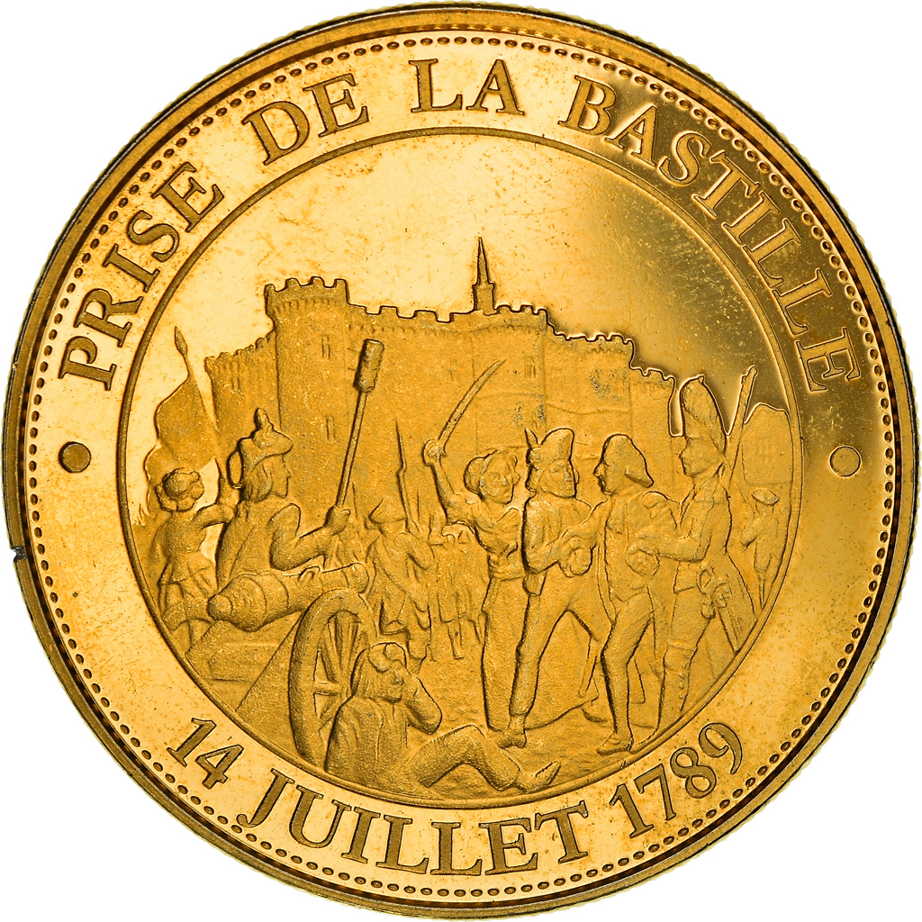 France, Medal, Prise de la Bastille, , Gold plated