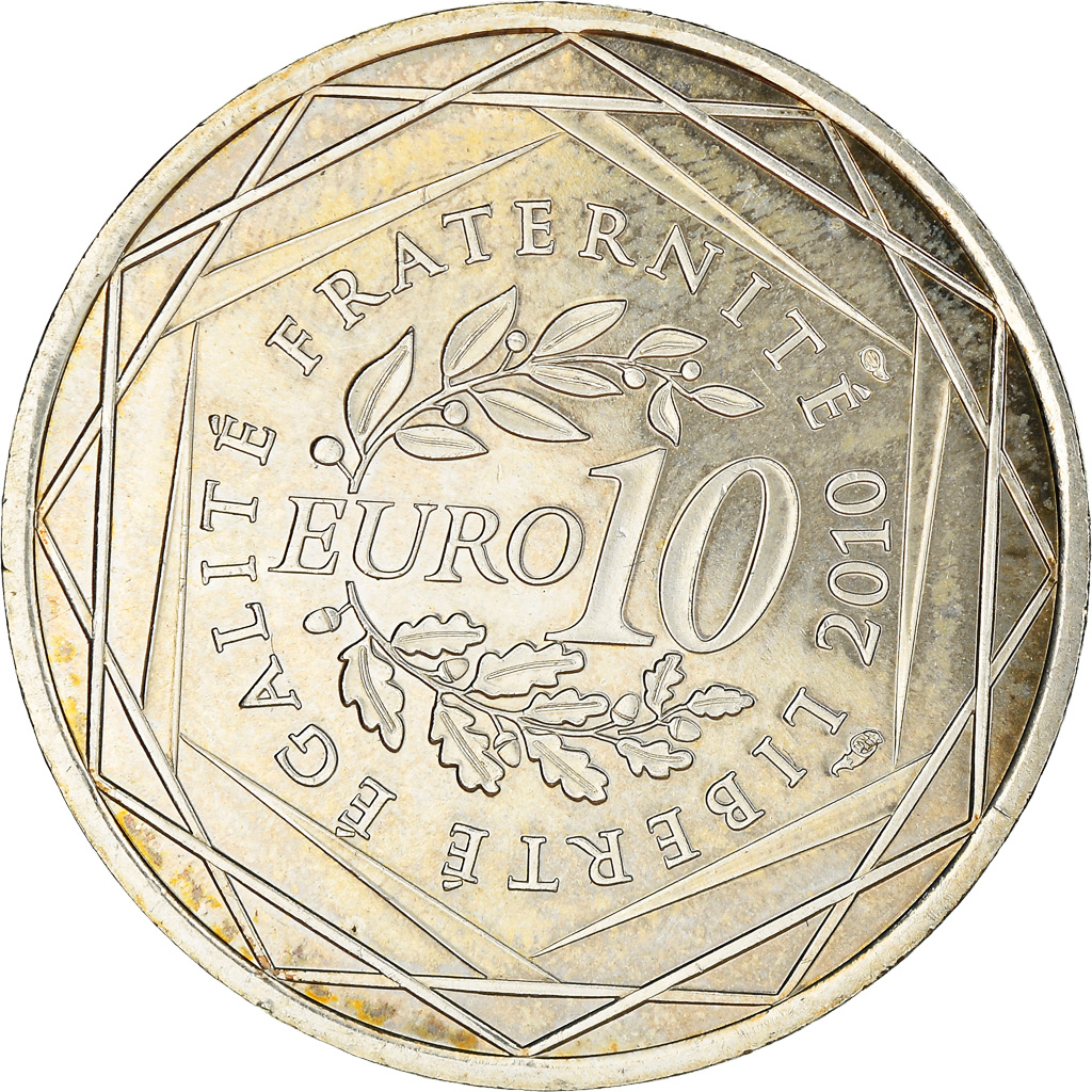France, 10 Euro, Centre, 2010, Paris, SUP+, Argent, KM:1650