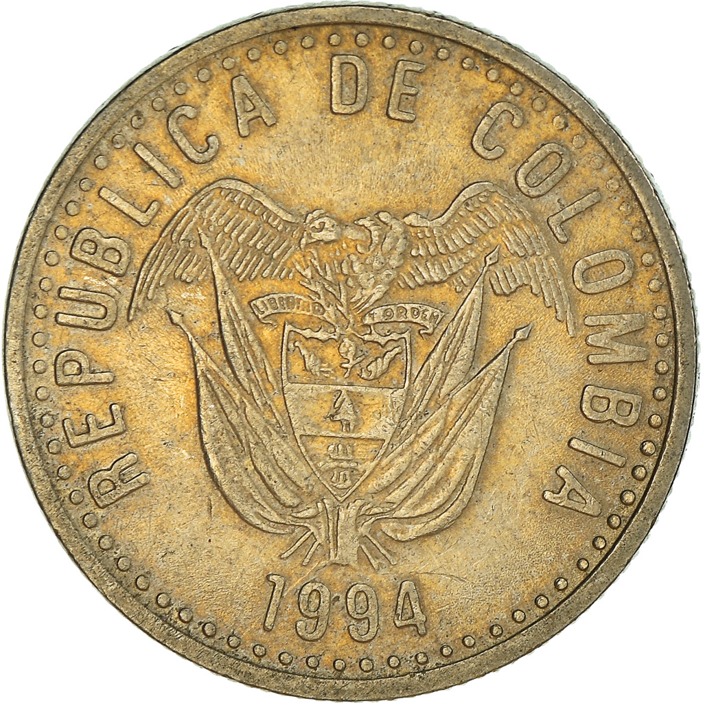 Coin, Colombia, 50 Pesos, 1994, , Copper-Nickel-Zinc, KM:283.2