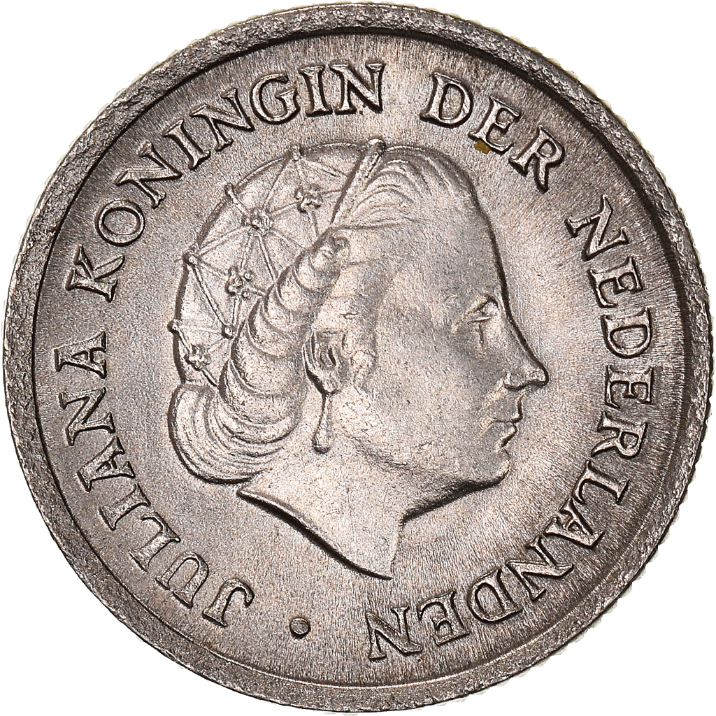 Coin, Netherlands, Juliana, 10 Cents, 1965, , Nickel, KM:182