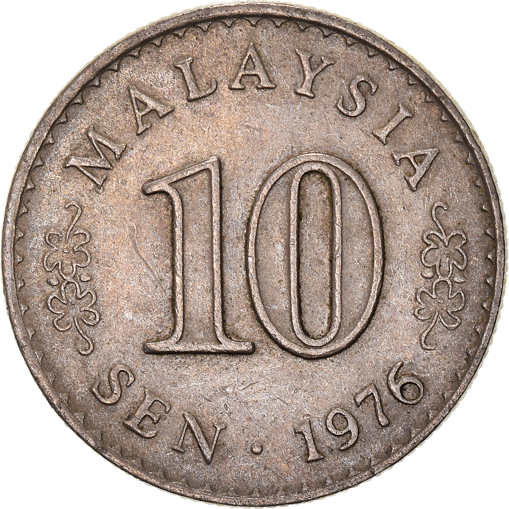 Coin, Malaysia, 10 Sen, 1976, Franklin Mint, , Copper-nickel, KM:3