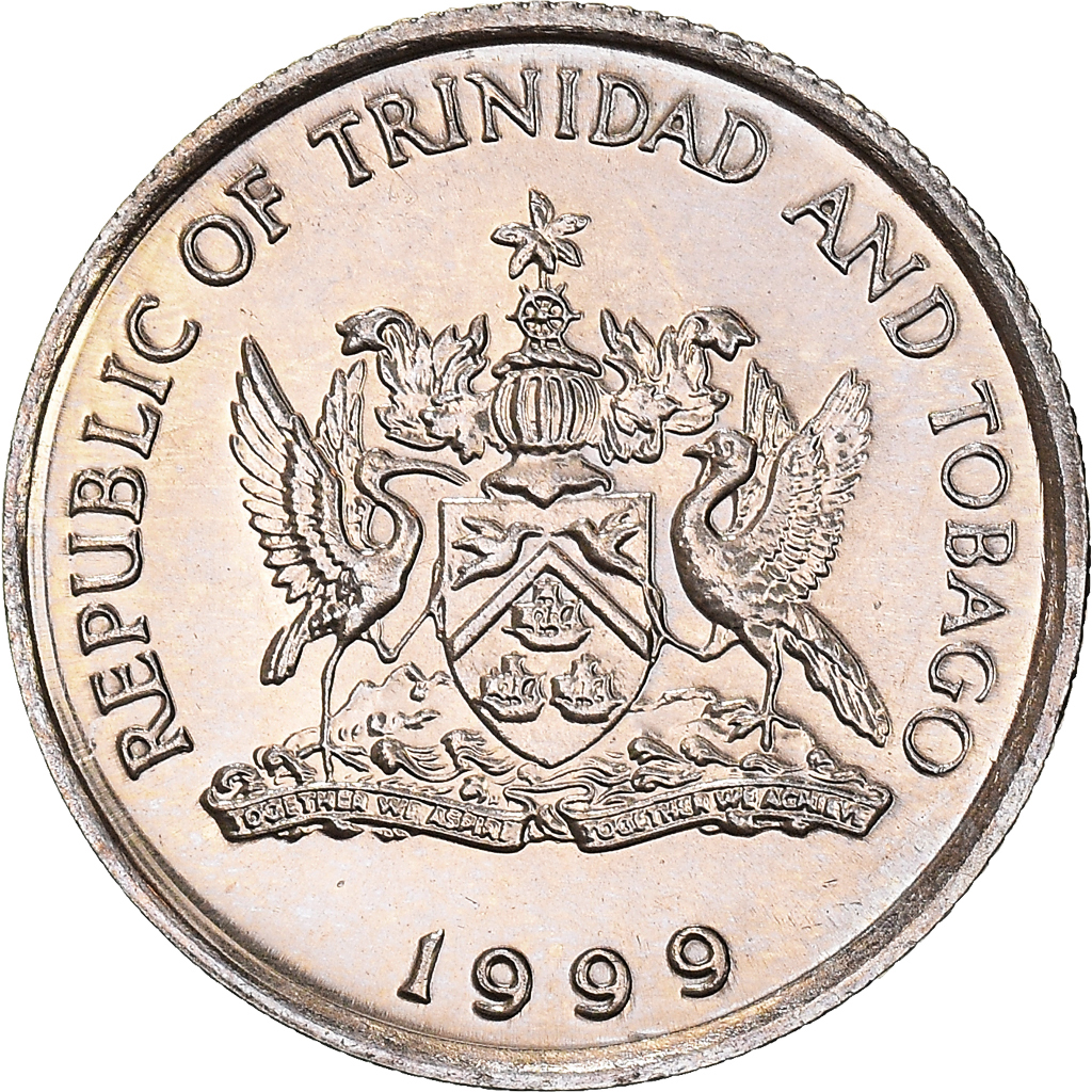 Moneda, TRINIDAD & TOBAGO, 10 Cents, 1999, EBC, Cobre - níquel, KM:31