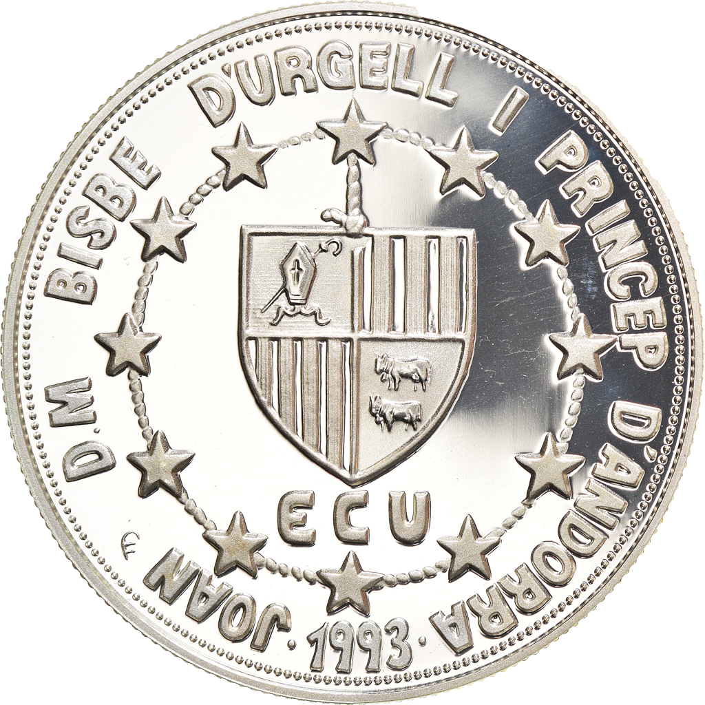Coin, Andorra, 10 Diners, 1993, Proof / BE, , Silver, KM:89