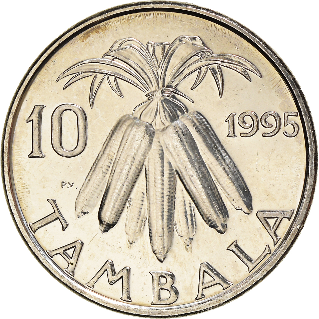 Coin, Malawi, 10 Tambala, 1995, , Nickel plated steel, KM:27
